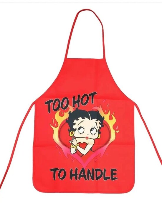 Betty Boop Accessories - Betty Boop Apron " Too Hot To Handle" Kitchen Apron